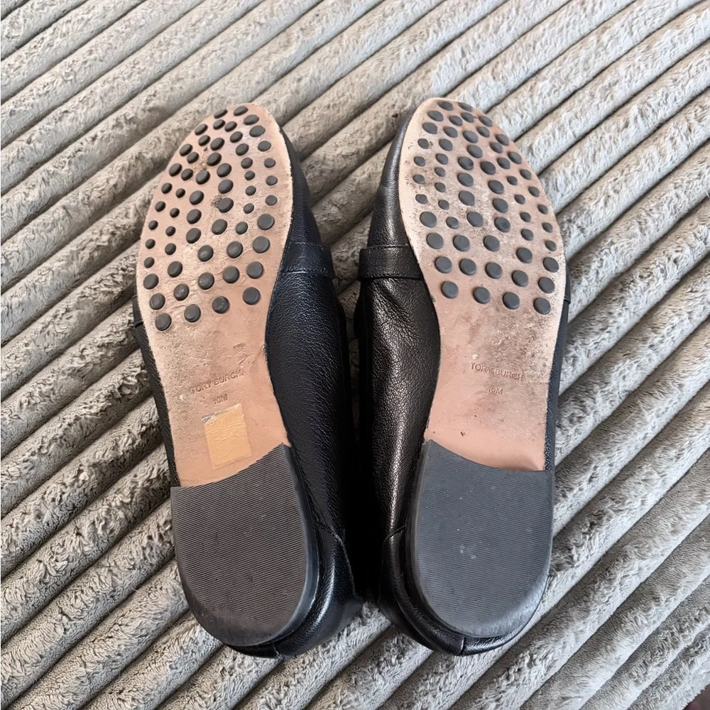 Tory Burch Georgia Loafers Black leather size 10 - Picture 6 of 12